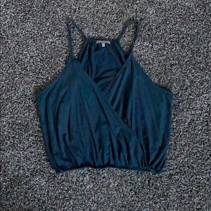 Charlotte Russe teal suede camisole
